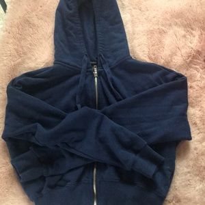 Navy blue cropped jacket